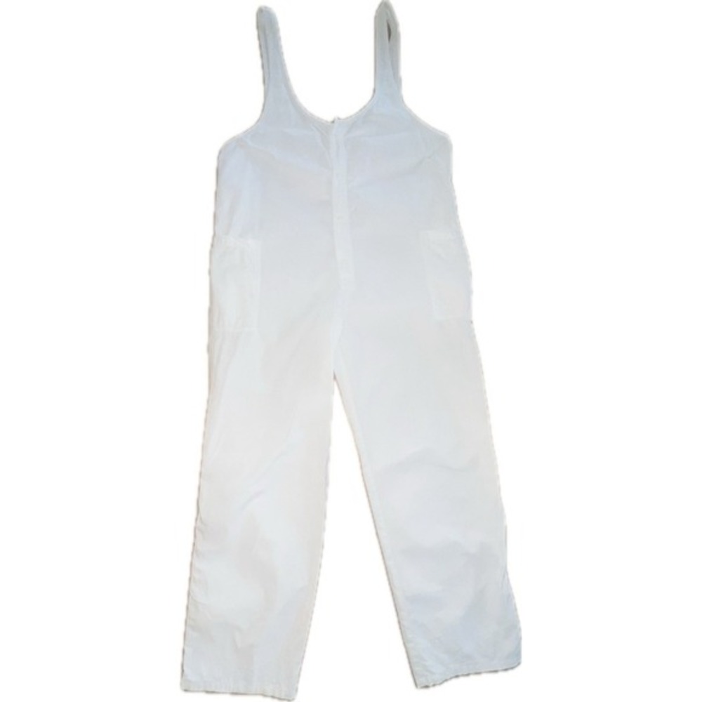 United Colors Of Benetton Sz Small Vintage 80s 90s Jumpsuit White Playsuit Italy